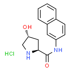 ChemSpider 2D Image | (4R)-4-Hydroxy-N-2-naphthyl-L-prolinamide hydrochloride (1:1) | C15H17ClN2O2