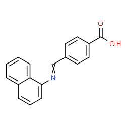 ChemSpider 2D Image | 4-[(1-Naphthylimino)methyl]benzoic acid | C18H13NO2