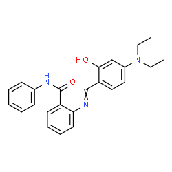 ChemSpider 2D Image | 2-{[4-(Diethylamino)-2-hydroxybenzylidene]amino}-N-phenylbenzamide | C24H25N3O2