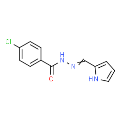 ChemSpider 2D Image | 4-Chloro-N'-(1H-pyrrol-2-ylmethylene)benzohydrazide | C12H10ClN3O