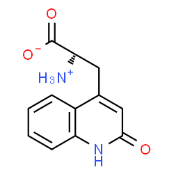 ChemSpider 2D Image | (2S)-2-Ammonio-3-(2-oxo-1,2-dihydro-4-quinolinyl)propanoate | C12H12N2O3