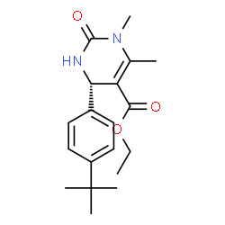 ChemSpider 2D Image | Ethyl (4S)-1,6-dimethyl-4-[4-(2-methyl-2-propanyl)phenyl]-2-oxo-1,2,3,4-tetrahydro-5-pyrimidinecarboxylate | C19H26N2O3
