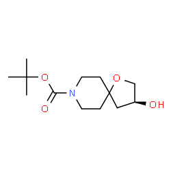 ChemSpider 2D Image | 2-Methyl-2-propanyl (3S)-3-hydroxy-1-oxa-8-azaspiro[4.5]decane-8-carboxylate | C13H23NO4