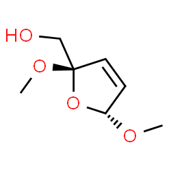 ChemSpider 2D Image | [(2S,5R)-2,5-Dimethoxy-2,5-dihydro-2-furanyl]methanol | C7H12O4