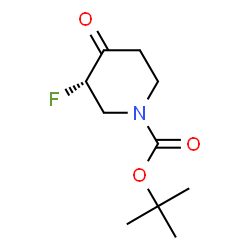 ChemSpider 2D Image | tert-butyl (3s)-3-fluoro-4-oxopiperidine-1-carboxylate | C10H16FNO3