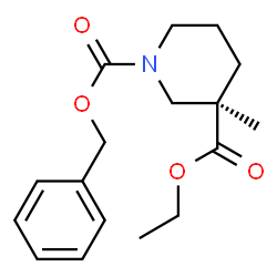 ChemSpider 2D Image | 1-Benzyl 3-ethyl (3R)-3-methyl-1,3-piperidinedicarboxylate | C17H23NO4
