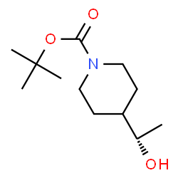 ChemSpider 2D Image | 2-Methyl-2-propanyl 4-[(1S)-1-hydroxyethyl]-1-piperidinecarboxylate | C12H23NO3