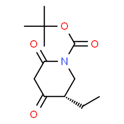 ChemSpider 2D Image | 2-Methyl-2-propanyl (5S)-5-ethyl-2,4-dioxo-1-piperidinecarboxylate | C12H19NO4