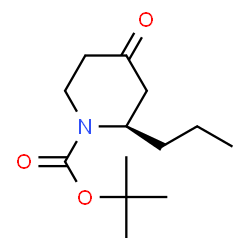 ChemSpider 2D Image | 2-Methyl-2-propanyl (2R)-4-oxo-2-propyl-1-piperidinecarboxylate | C13H23NO3