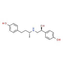 ChemSpider 2D Image | 4-[(1S)-1-Hydroxy-2-{[(2R)-4-(4-hydroxyphenyl)-2-butanyl]amino}ethyl]phenol | C18H23NO3