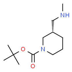 ChemSpider 2D Image | 2-Methyl-2-propanyl (3S)-3-[(methylamino)methyl]-1-piperidinecarboxylate | C12H24N2O2