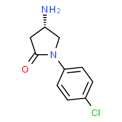 ChemSpider 2D Image | (4S)-4-Amino-1-(4-chlorophenyl)-2-pyrrolidinone | C10H11ClN2O