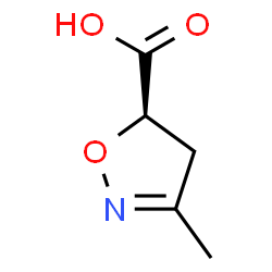 ChemSpider 2D Image | (5R)-3-Methyl-4,5-dihydro-1,2-oxazole-5-carboxylic acid | C5H7NO3