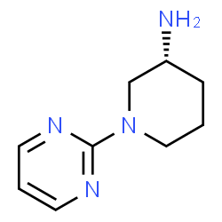 ChemSpider 2D Image | (3R)-1-(2-Pyrimidinyl)-3-piperidinamine | C9H14N4