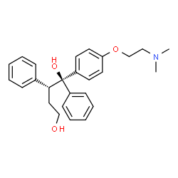 ChemSpider 2D Image | (1R,2R)-1-{4-[2-(Dimethylamino)ethoxy]phenyl}-1,2-diphenyl-1,4-butanediol | C26H31NO3