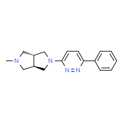 ChemSpider 2D Image | (3aR,6aR)-2-Methyl-5-(6-phenyl-3-pyridazinyl)octahydropyrrolo[3,4-c]pyrrole | C17H20N4