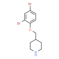 ChemSpider 2D Image | 4-[(2,4-Dibromophenoxy)methyl]piperidine | C12H15Br2NO