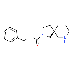 ChemSpider 2D Image | Benzyl (5R)-2,7-diazaspiro[4.5]decane-2-carboxylate | C16H22N2O2