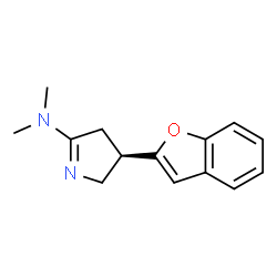 ChemSpider 2D Image | (3R)-3-(1-Benzofuran-2-yl)-N,N-dimethyl-3,4-dihydro-2H-pyrrol-5-amine | C14H16N2O