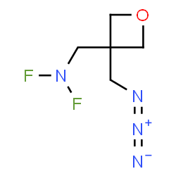 ChemSpider 2D Image | 1-[3-(Azidomethyl)-3-oxetanyl]-N,N-difluoromethanamine | C5H8F2N4O
