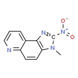 ChemSpider 2D Image | 3-Methyl-2-nitro(2-~14~C)-3H-imidazo[4,5-f]quinoline | C1014CH8N4O2