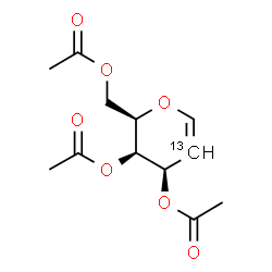 ChemSpider 2D Image | TRI-O-ACETYL-D-[2-13C]GALACTAL | C1113CH16O7