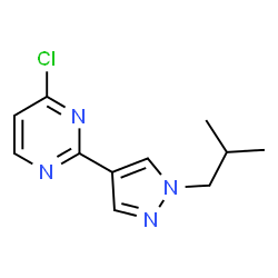 ChemSpider 2D Image | 4-Chloro-2-(1-isobutyl-1H-pyrazol-4-yl)pyrimidine | C11H13ClN4