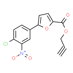 ChemSpider 2D Image | 2-Propyn-1-yl 5-(4-chloro-3-nitrophenyl)-2-furoate | C14H8ClNO5