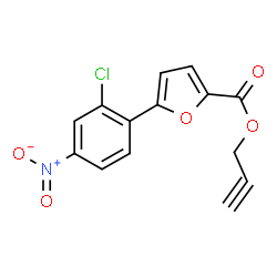 ChemSpider 2D Image | 2-Propyn-1-yl 5-(2-chloro-4-nitrophenyl)-2-furoate | C14H8ClNO5