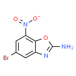 ChemSpider 2D Image | 5-Bromo-7-nitro-1,3-benzoxazol-2-amine | C7H4BrN3O3