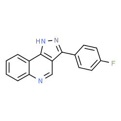 ChemSpider 2D Image | 3-(4-Fluorophenyl)-1H-pyrazolo[4,3-c]quinoline | C16H10FN3