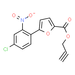 ChemSpider 2D Image | 2-Propyn-1-yl 5-(4-chloro-2-nitrophenyl)-2-furoate | C14H8ClNO5