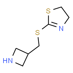 ChemSpider 2D Image | 2-[(3-Azetidinylmethyl)sulfanyl]-4,5-dihydro-1,3-thiazole | C7H12N2S2