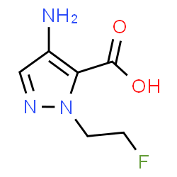 ChemSpider 2D Image | 4-Amino-1-(2-fluoroethyl)-1H-pyrazole-5-carboxylic acid | C6H8FN3O2