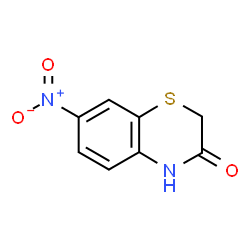 ChemSpider 2D Image | 7-Nitro-2H-1,4-benzothiazin-3(4H)-one | C8H6N2O3S