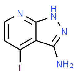 ChemSpider 2D Image | 4-Iodo-1H-pyrazolo[3,4-b]pyridin-3-amine | C6H5IN4