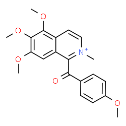 ChemSpider 2D Image | 5,6,7-Trimethoxy-1-(4-methoxybenzoyl)-2-methylisoquinolinium | C21H22NO5