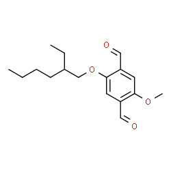 ChemSpider 2D Image | 2-Methoxy-5-(2'-ethylhexyloxy)terephthalaldehyde | C17H24O4
