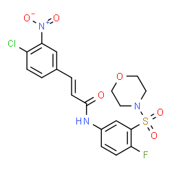 ChemSpider 2D Image | (2E)-3-(4-Chloro-3-nitrophenyl)-N-[4-fluoro-3-(4-morpholinylsulfonyl)phenyl]acrylamide | C19H17ClFN3O6S