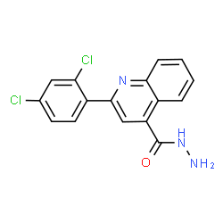ChemSpider 2D Image | 2-(2,4-Dichlorophenyl)-4-quinolinecarbohydrazide | C16H11Cl2N3O