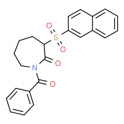 ChemSpider 2D Image | 1-Benzoyl-3-(2-naphthylsulfonyl)-2-azepanone | C23H21NO4S