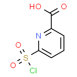 ChemSpider 2D Image | 6-(Chlorosulfonyl)-2-pyridinecarboxylic acid | C6H4ClNO4S