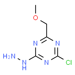 ChemSpider 2D Image | 2-Chloro-4-hydrazino-6-(methoxymethyl)-1,3,5-triazine | C5H8ClN5O