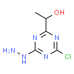 ChemSpider 2D Image | 1-(4-Chloro-6-hydrazino-1,3,5-triazin-2-yl)ethanol | C5H8ClN5O