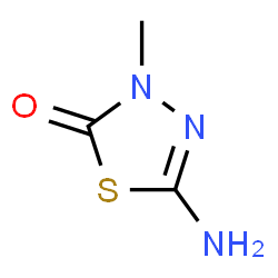 ChemSpider 2D Image | 5-Amino-3-methyl-1,3,4-thiadiazol-2(3H)-one | C3H5N3OS