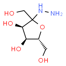 ChemSpider 2D Image | (3R,4S,5R)-2-Hydrazino-2,5-bis(hydroxymethyl)tetrahydro-3,4-furandiol (non-preferred name) | C6H14N2O5