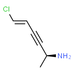ChemSpider 2D Image | (2S,5E)-6-Chloro-5-hexen-3-yn-2-amine | C6H8ClN