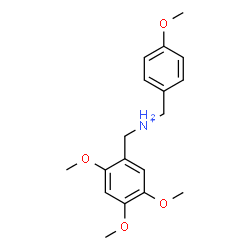 ChemSpider 2D Image | (4-Methoxyphenyl)-N-(2,4,5-trimethoxybenzyl)methanaminium | C18H24NO4