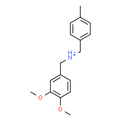ChemSpider 2D Image | (3,4-Dimethoxyphenyl)-N-(4-methylbenzyl)methanaminium | C17H22NO2