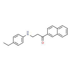 ChemSpider 2D Image | 3-(4-ethylanilino)-1-(2-naphthyl)-1-propanone | C21H21NO
